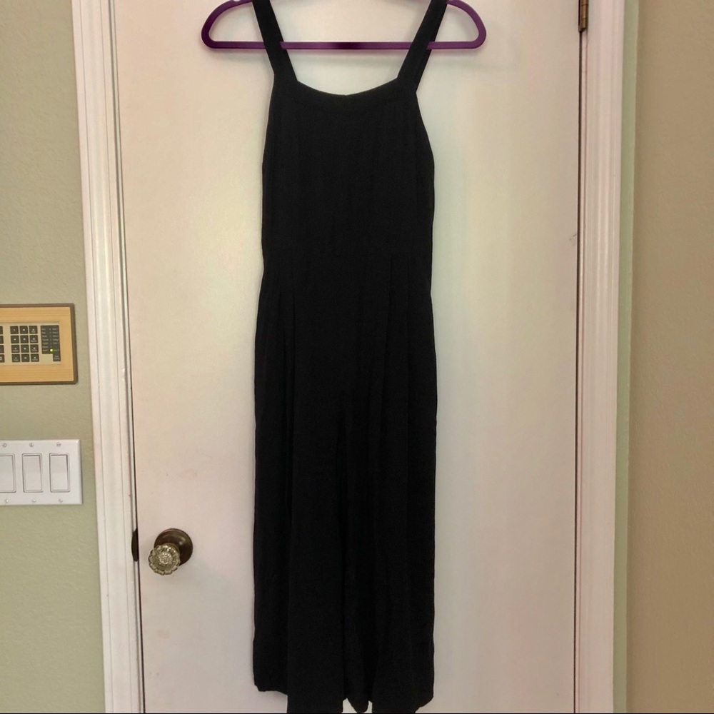 Black Cropped Jumpsuit